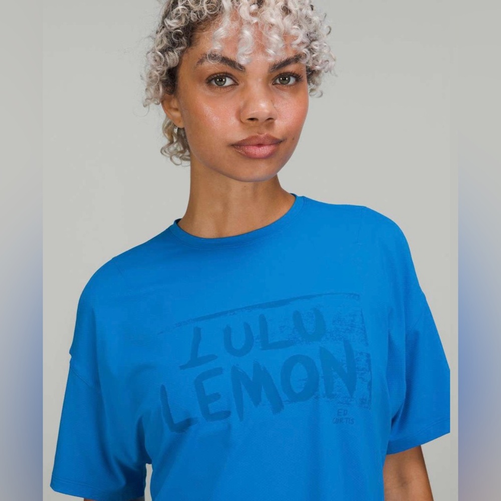 Lululemon NWT Ed Curtis Special edition Shirt size 8 poolside blue